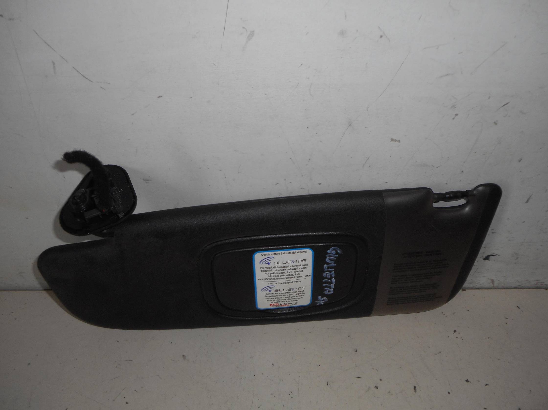 Aletta parasole parabrezza sx.